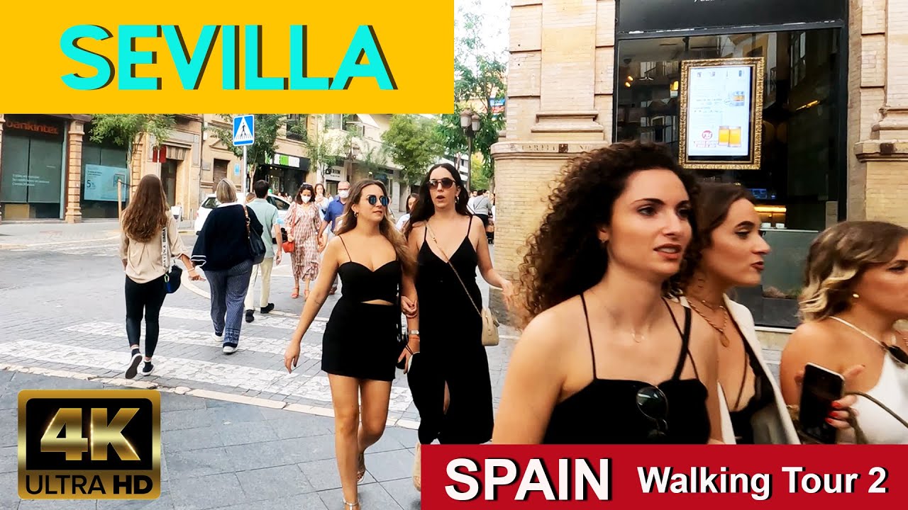 🇪🇦 SEVILLE, Spain 4K UHD 60fps Walking Tour 2