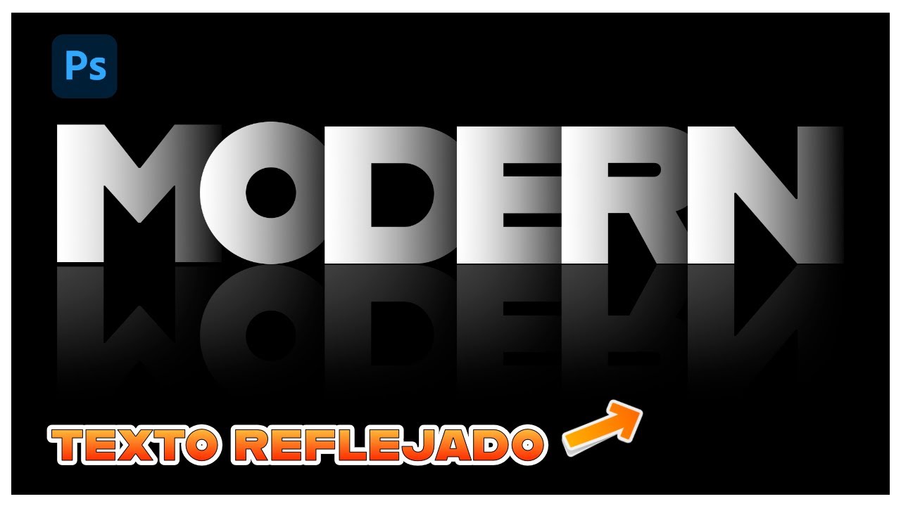 Efecto TEXTO REFLEJADO en PHOTOSHOP Tutorial
