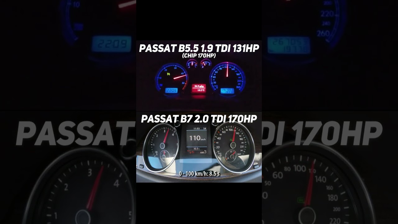 Passat B5.5 1.9 TDI 131HP (CHIP 170HP) VS Passat B7 2.0 TDI 170HP