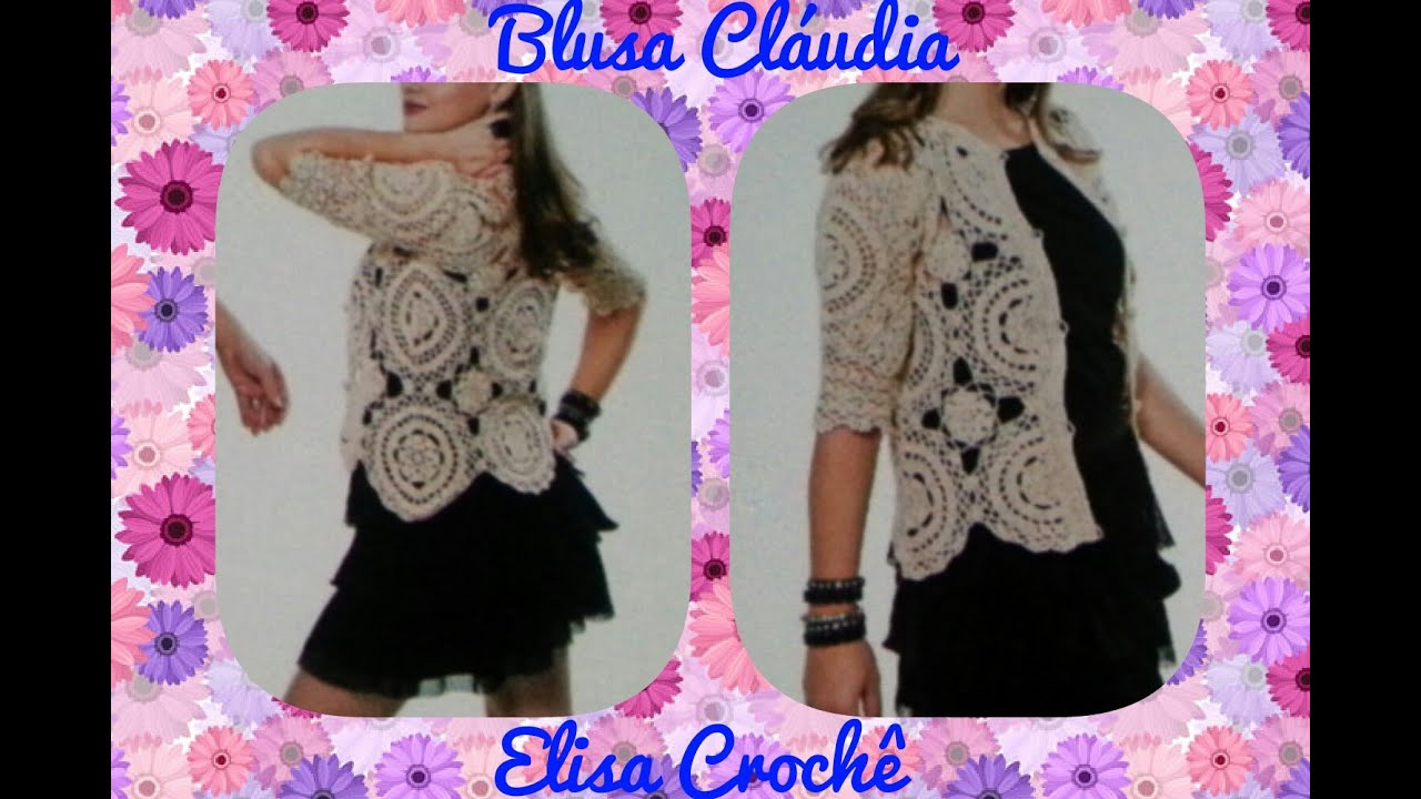 Versão destros :Casaqueto Cláudia M 40/42 *P, G e GG* (1ª parte ) # Elisa Crochê