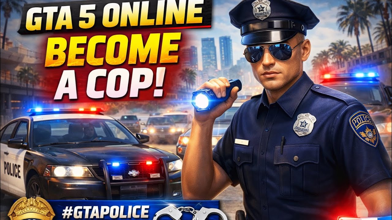 Grand Theft Auto V || Become A Cop || Online Mode