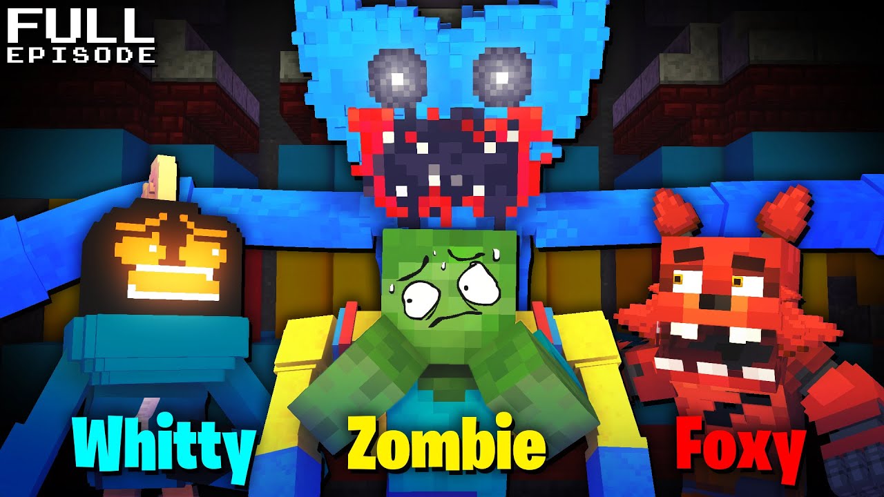 HUGGY WUGGY VS ZOMBIE VS WHITTY VS FOXY (Poppy Playtime Minecraft Animation)