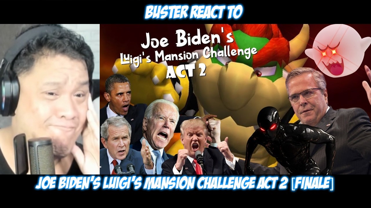 Buster Reaction to Joe Biden's Luigi's Mansion Challenge Act 2 [FINALE] @shy_kong