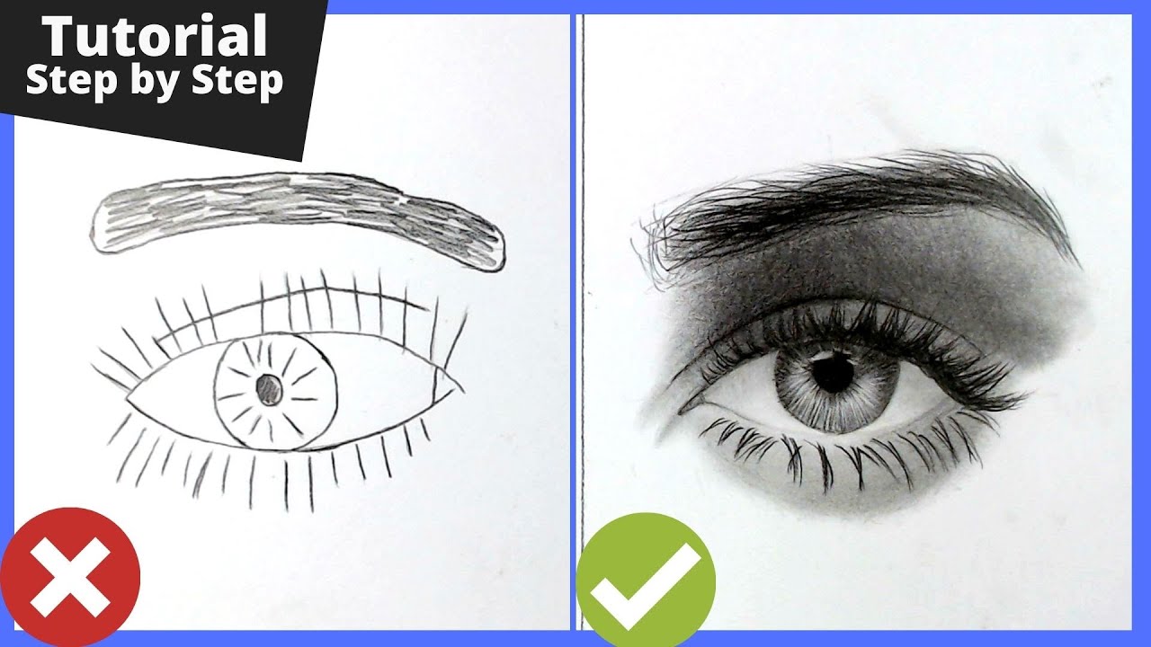 DICAS: Como Desenhar OLHOS Realista | Passo a Passo para Iniciantes
