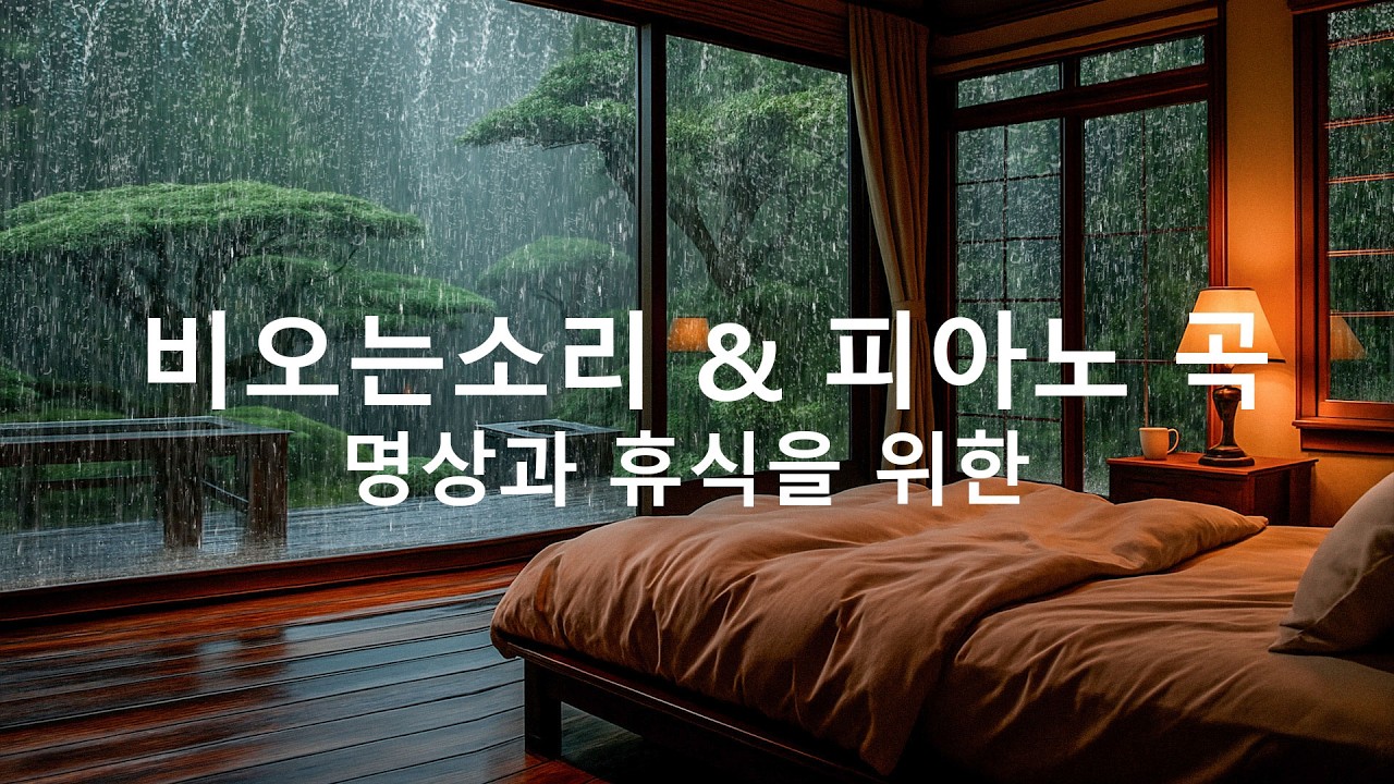 즉시 잠드는 장시간 수면 음악 – 피아노와 빗소리가 이어지는 3시간 숙면 사운드