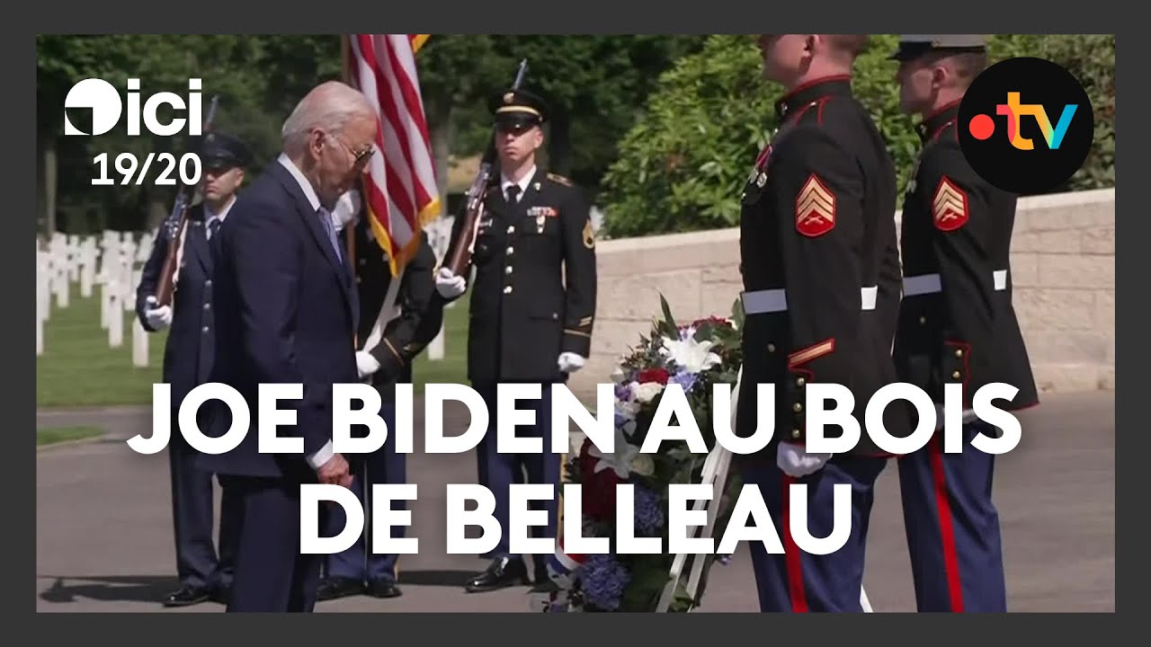 Visite de Joe Biden en hommage aux soldats américains morts au bois de Belleau en 1918 (Aisne).