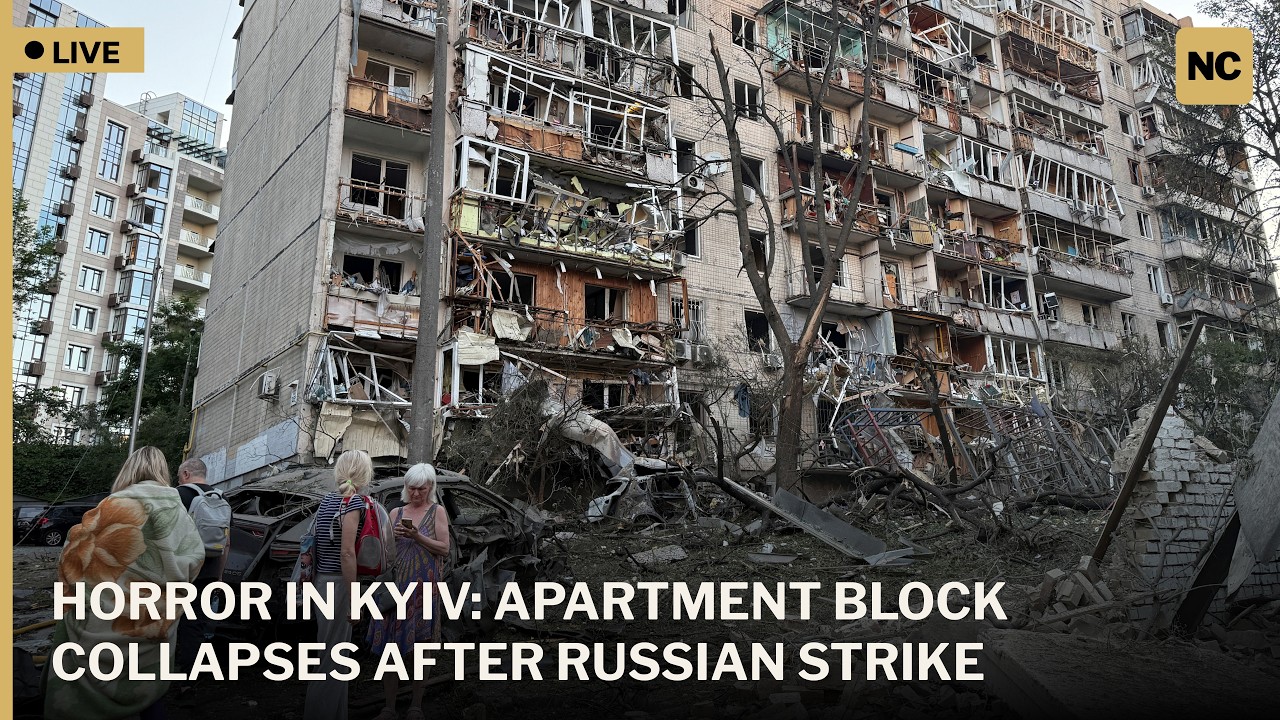 🔴LIVE: &ldquo;Homes Reduced to Rubble&rdquo;: Russian Strike Leaves Kyiv Apartment Building Collapsed | AC1W