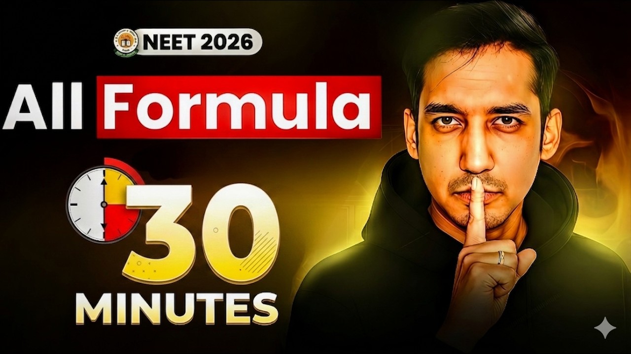 All Physical Chemistry Formulas in 30 Min 🚀 | Last Minute NEET 2026 Revision