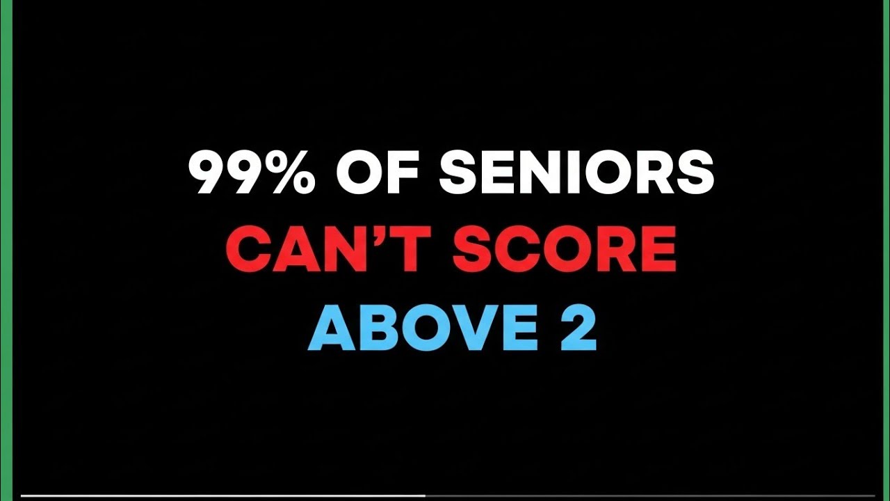99% OF SENIORS CAN’T SCORE ABOVE 2! 😱 Are You Smarter?