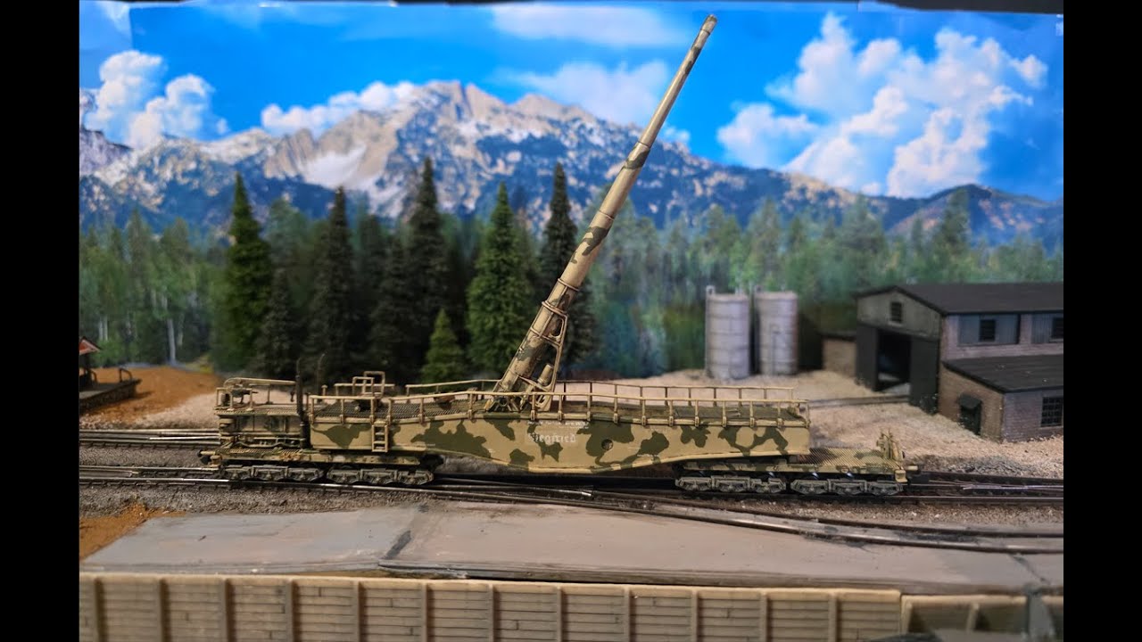 WW2 German K5 Railway Gun in N Scale! - 1/144 Dragon K5 Leopold Conversion