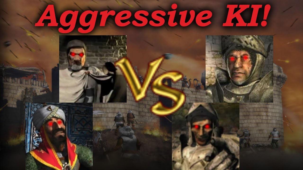 Friedrich + Saladin vs Wolf + Ratte | Aggressive KI | KI Kämpfe (German)