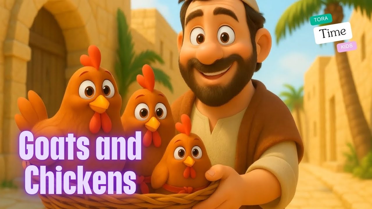 Goats and Chickens🐐🐓 #torah #story #kids #animation #mussar #cartoon 