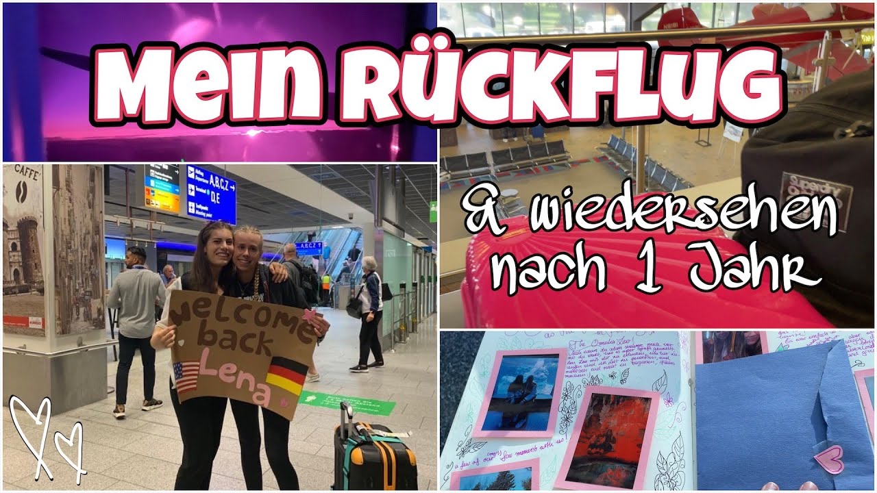 Mein RÜCKFLUG und WIEDERSEHEN NACH 1 JAHR ✈️ // AUSLANDSJAHR USA 2021/22