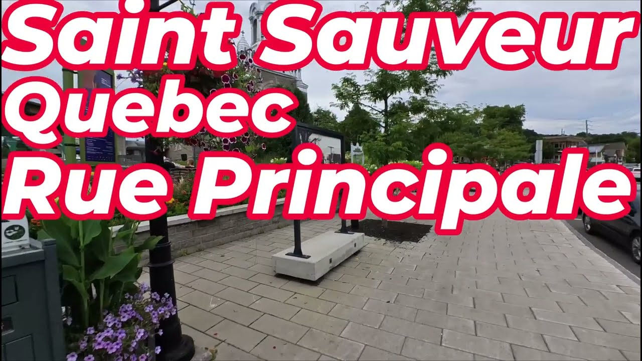 2023 Saint Sauveur, Quebec, le village fleuri des Laurentides.