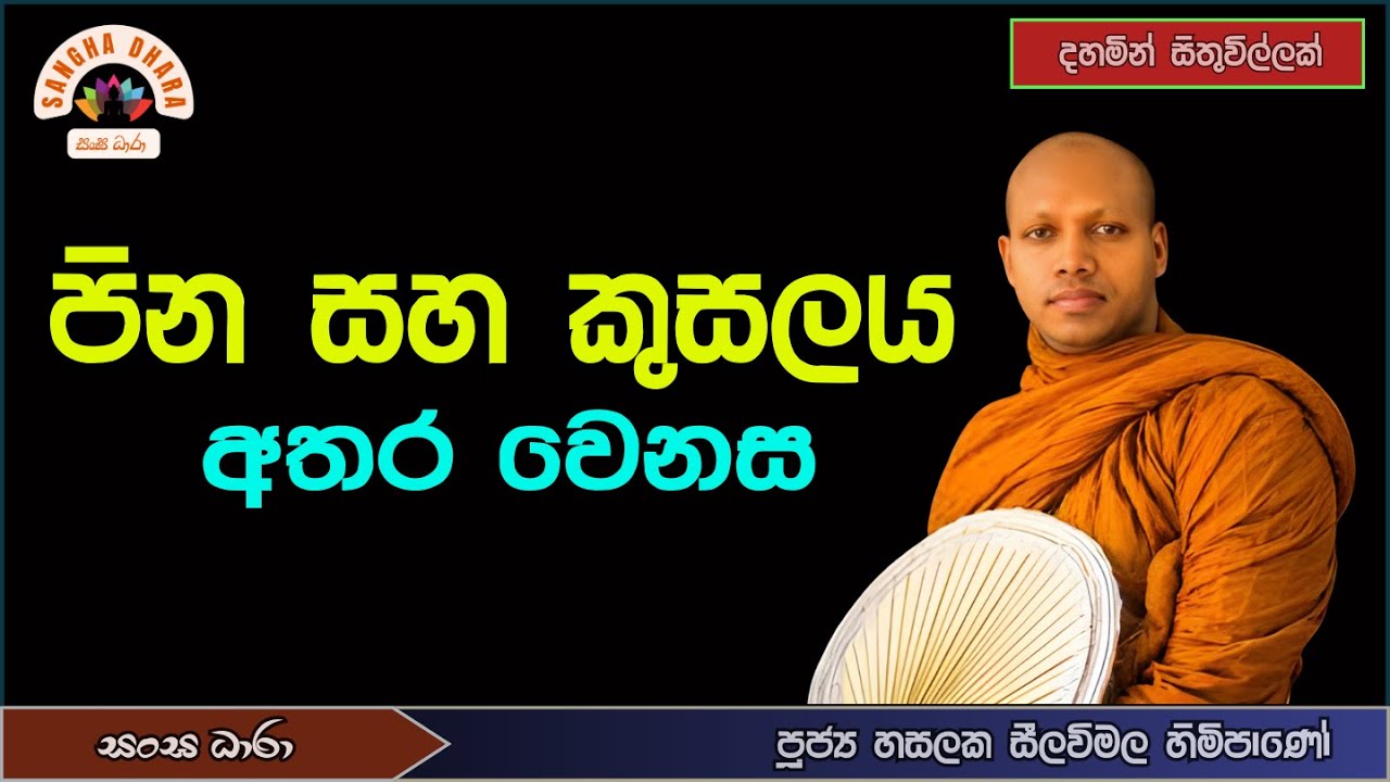 පින සහ කුසලය අතර වෙනස (Ven.Hasalaka seelavimala thero) Sangha Dhara - දහමින් සිතුවිල්ලක්