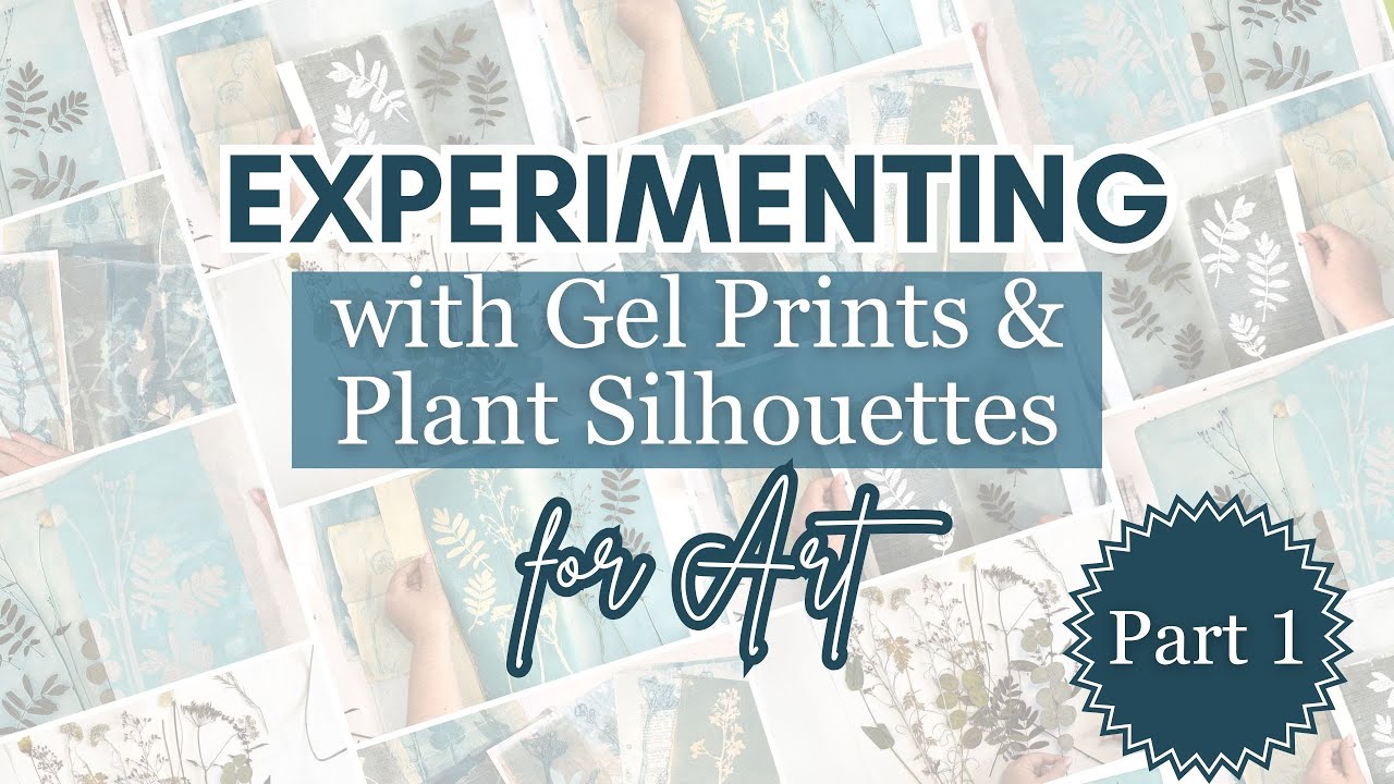 Experimenting with Gel prints and plant silhouettes for art.
