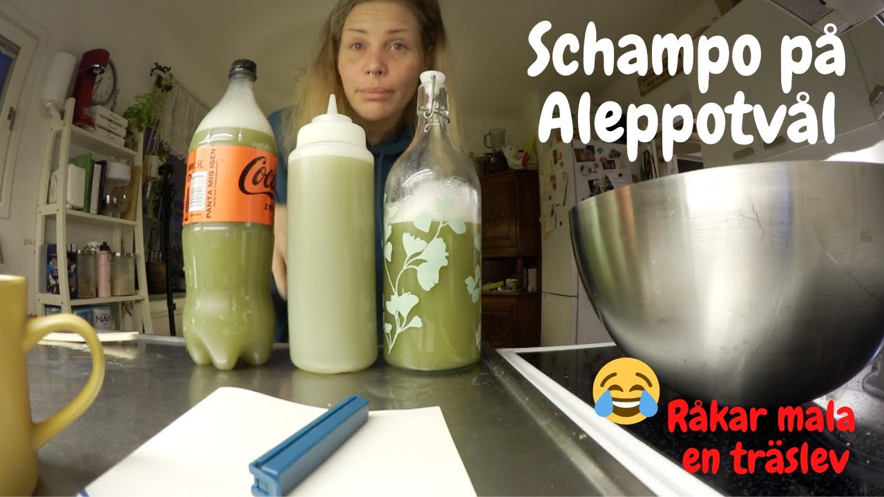 23 januari - testar att göra flytande schampo | MALER en köksslev, hoppsan.