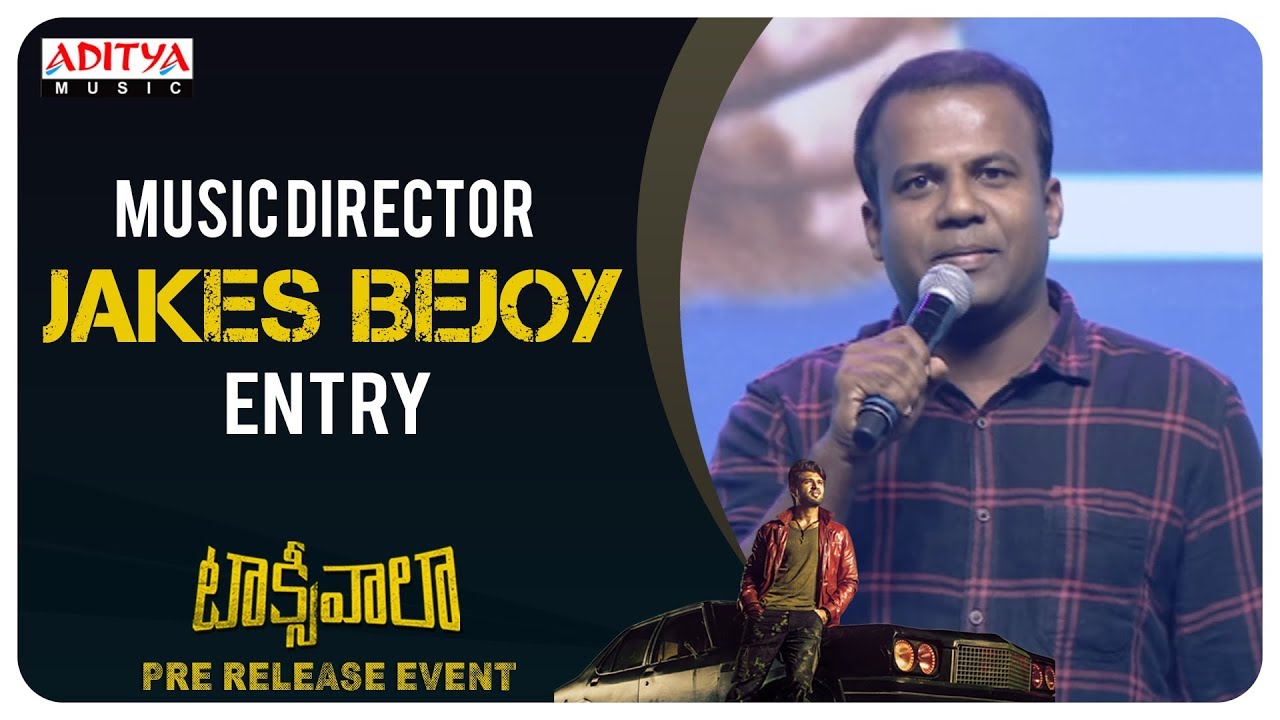 Music Director Jakes Bejoy Speech @ Taxiwaala Pre-Release EVENT Live || Vijay Deverakonda