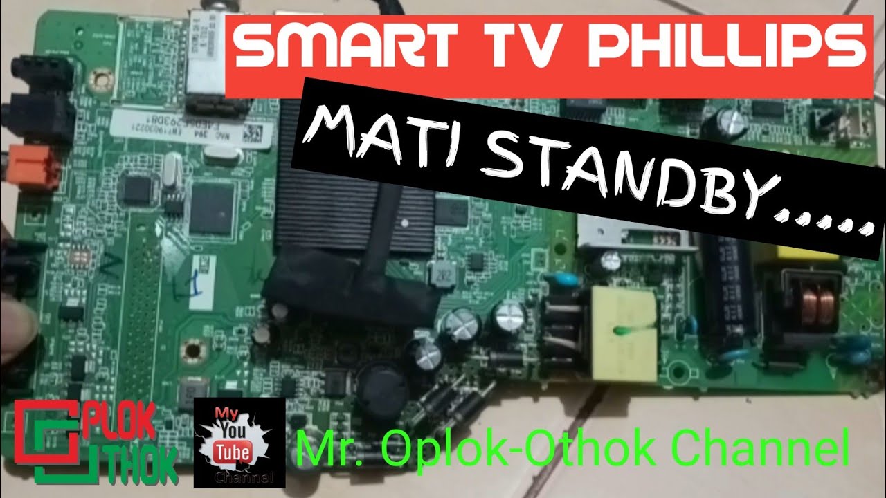 Smart TV LED PHILLIPS type 32PHT5853s mati standby @mroplok-othok2888 