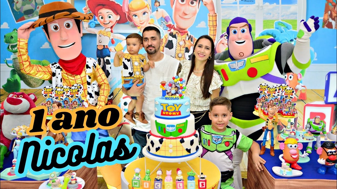 FESTA TOY STORY: 1 ano do Nicolas com a presença do WOODY e do BUZZY
