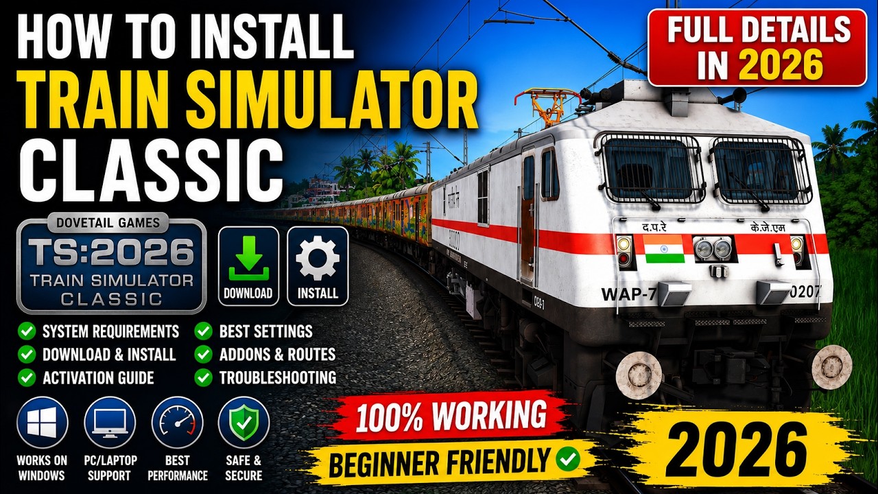 HOW TO INSTALL INDIAN TRAIN SIMULATOR PC GAMEPLAY IN 2025 |||| FHD