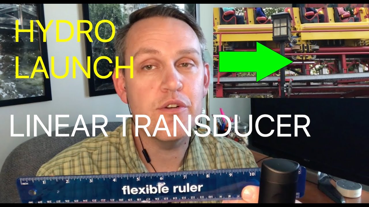 Hydraulic launch coasters linear transducer