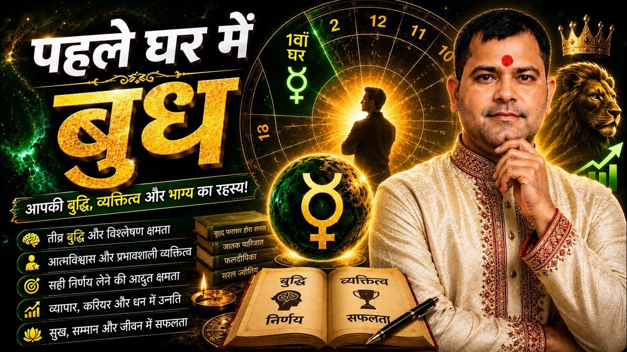 Mercury In 1st House | Budh In First House In Hindi | Mercury In First House