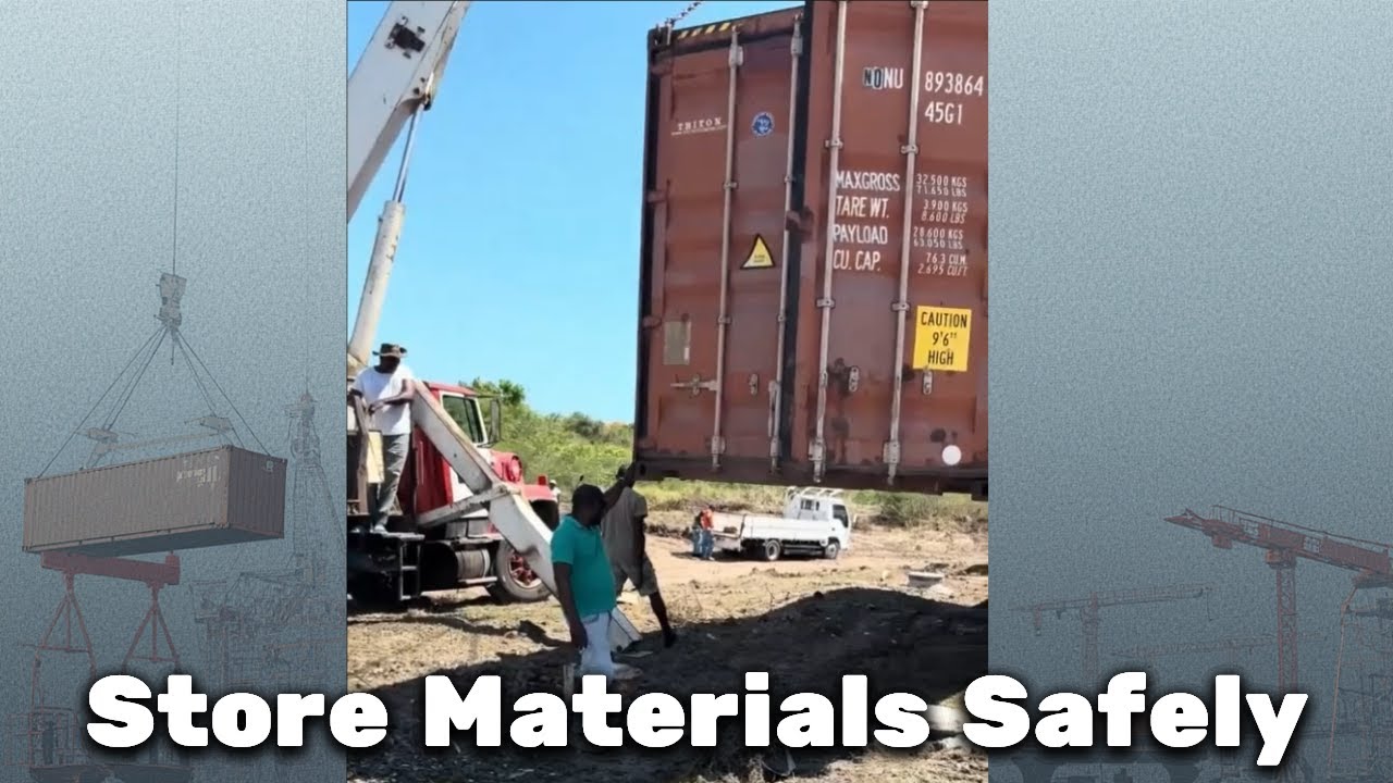 Using Storage Containers on Our Build Site 🇯🇲 | Securing Materials for Our Airbnb Project