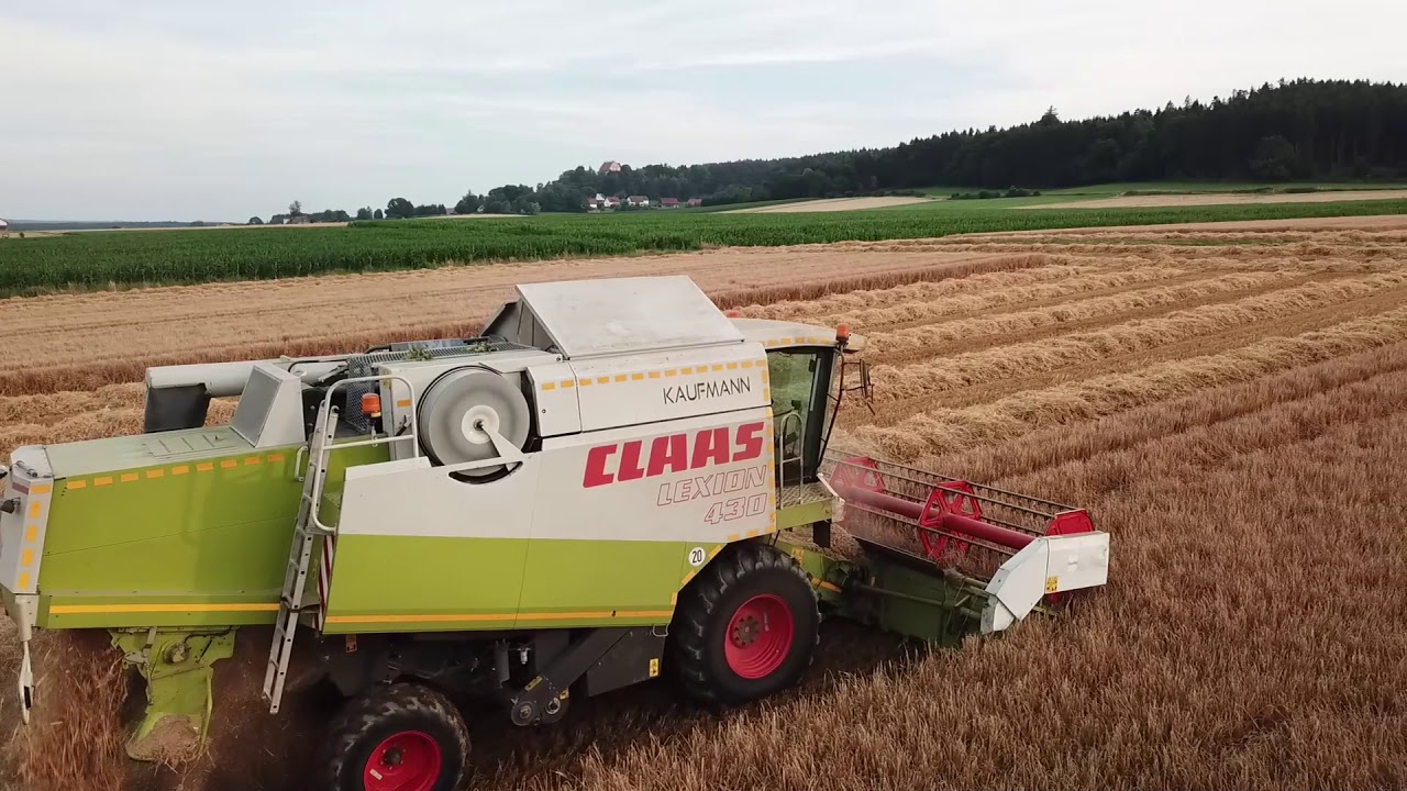Luftprojekt.de | Claas Lexion 430 Mähdrescher | Getreideernte Osterberg Juli 2019