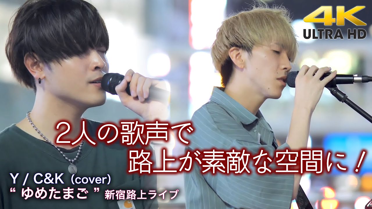 【 感動の歌声 】2人の歌声で路上が素敵な空間に！　Y / C&K（cover）