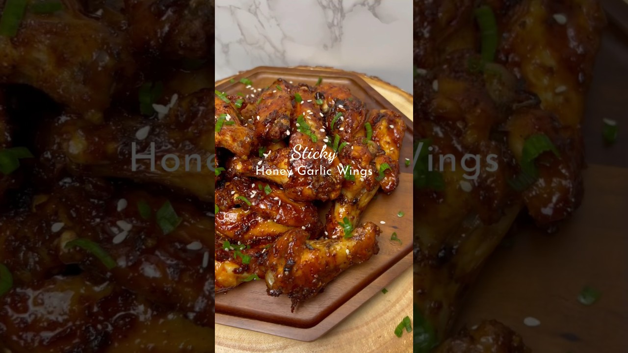 Sticky Honey Garlic #wings