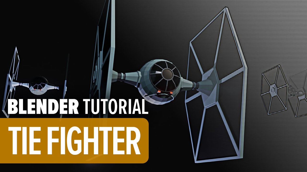 TIE FIGHTER BLENDER TUTORIAL FOR BEGINNERS