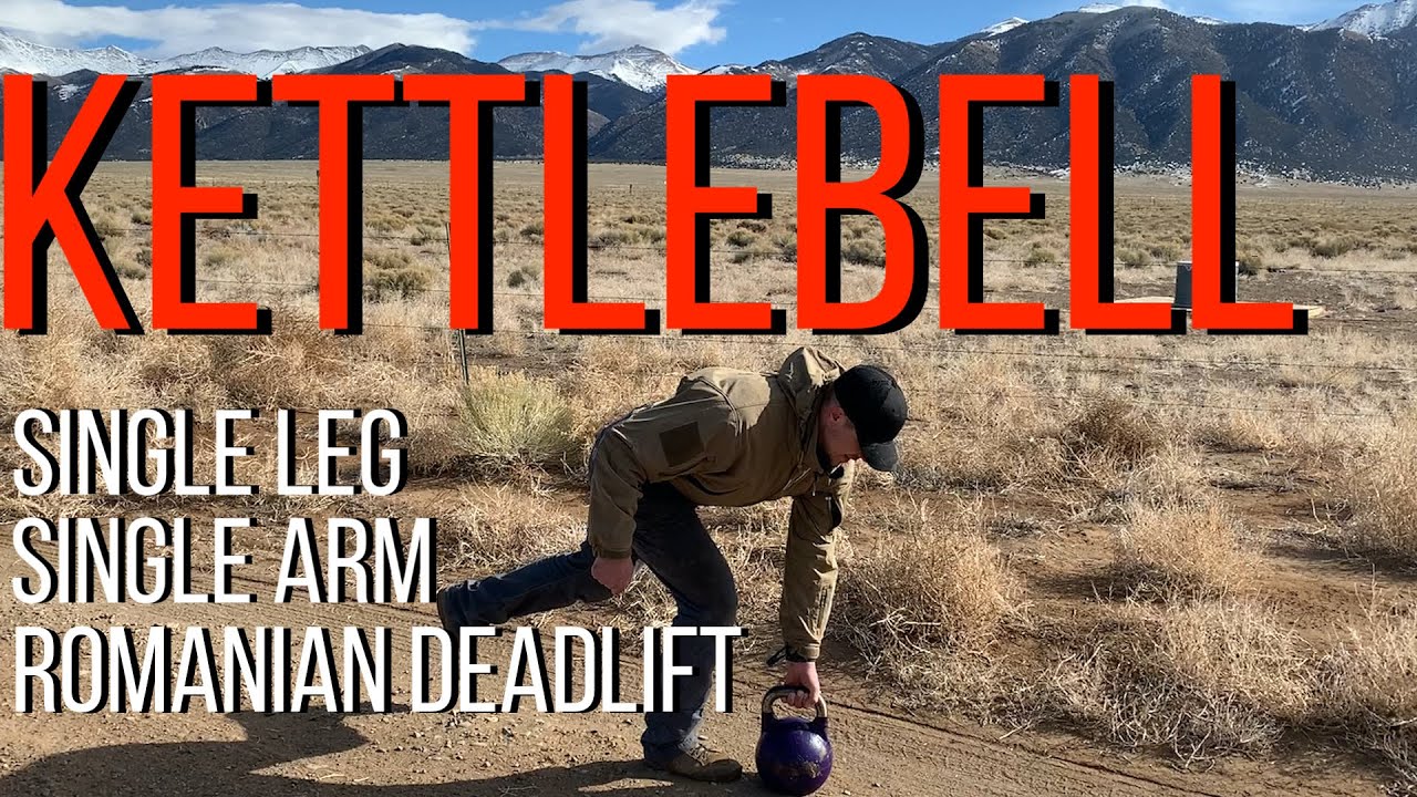Kettlebell single leg single arm Romanian deadlift