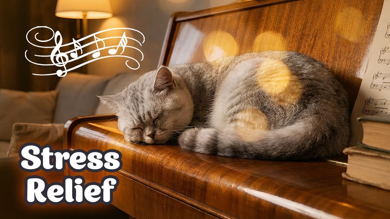 🎶 Calm Your Cat's Mind: 12 Hour of Relaxing Piano Melodies for Stress Relief 💤