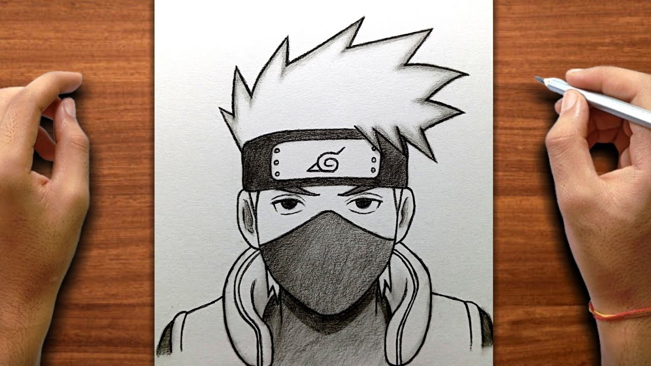 Easy Kakashi Drawing | Step by Step | for beginners | Naruto Tutorial