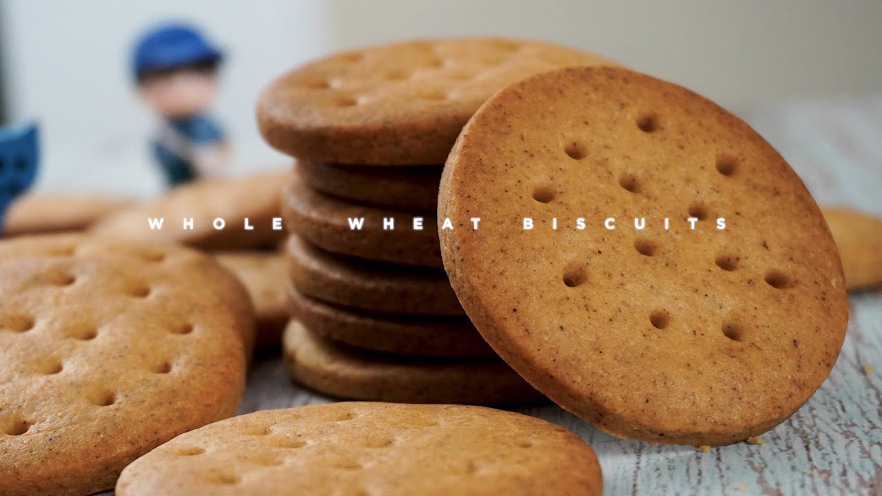[100%통밀쿠키]집에서만드는 다이제스티브 비스킷 ㅣNO밀가루 ㅣWhole wheat Digestive Biscuits