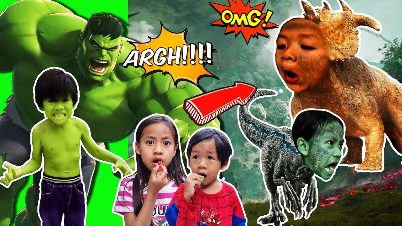 หนูดีกินเยลลี่ กลายเป็นไดโนเสาร์ น้องไนล์แปลงร่างเป็นยักษ์เขียว Hulk มาช่วย EP.2 I ละครสั้นหนูดี