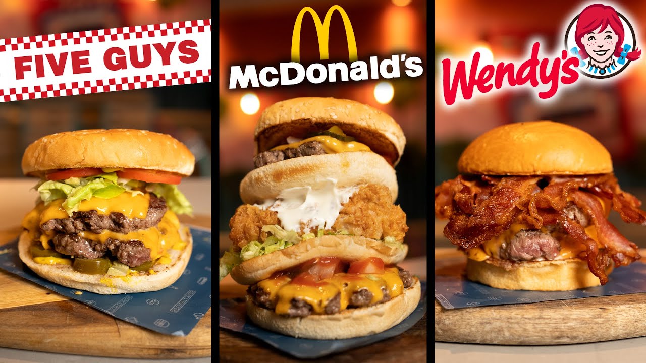 RECREANDO las HAMBURGUESAS SECRETAS de las FRANQUICIAS más FAMOSAS del MUNDO 🍔