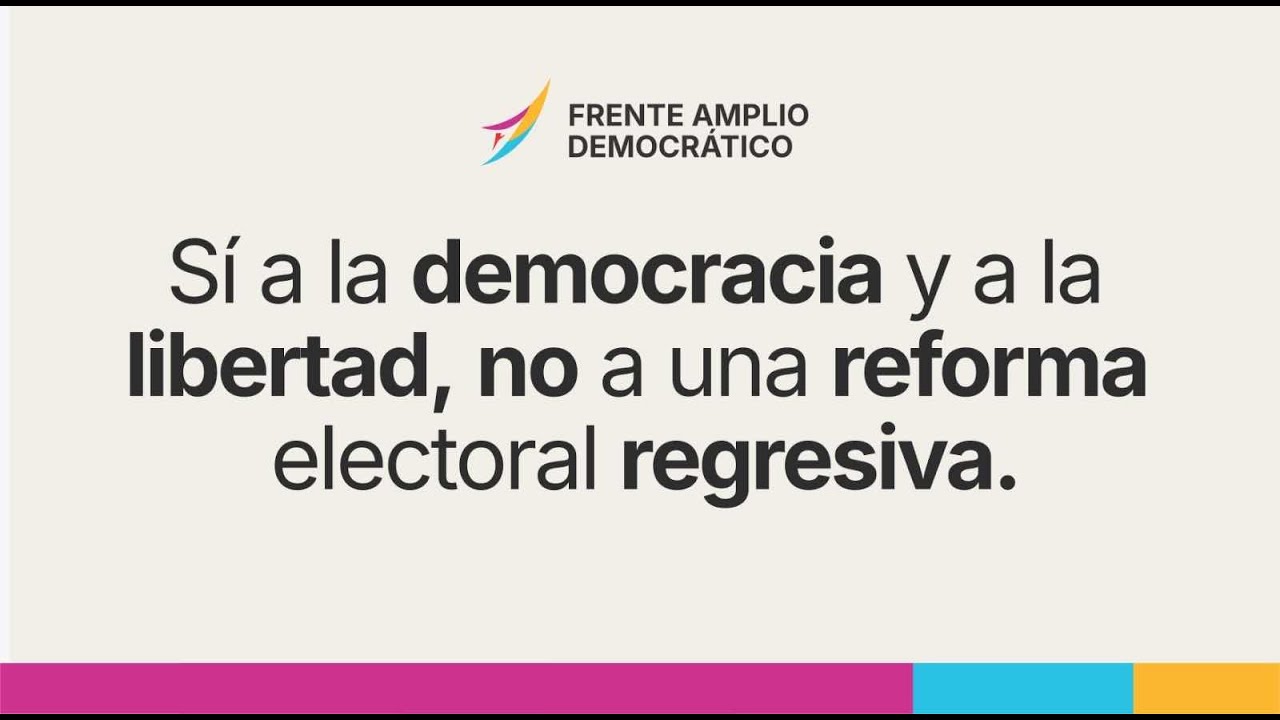 Si a la democracia y a la libertad, NO a una reforma electoral regresiva