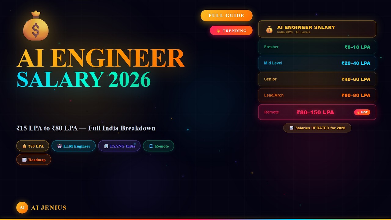 How Much Do AI Engineers Earn in India? (2026 Salary Guide &mdash; LLM, MLOps, GenAI) #ai