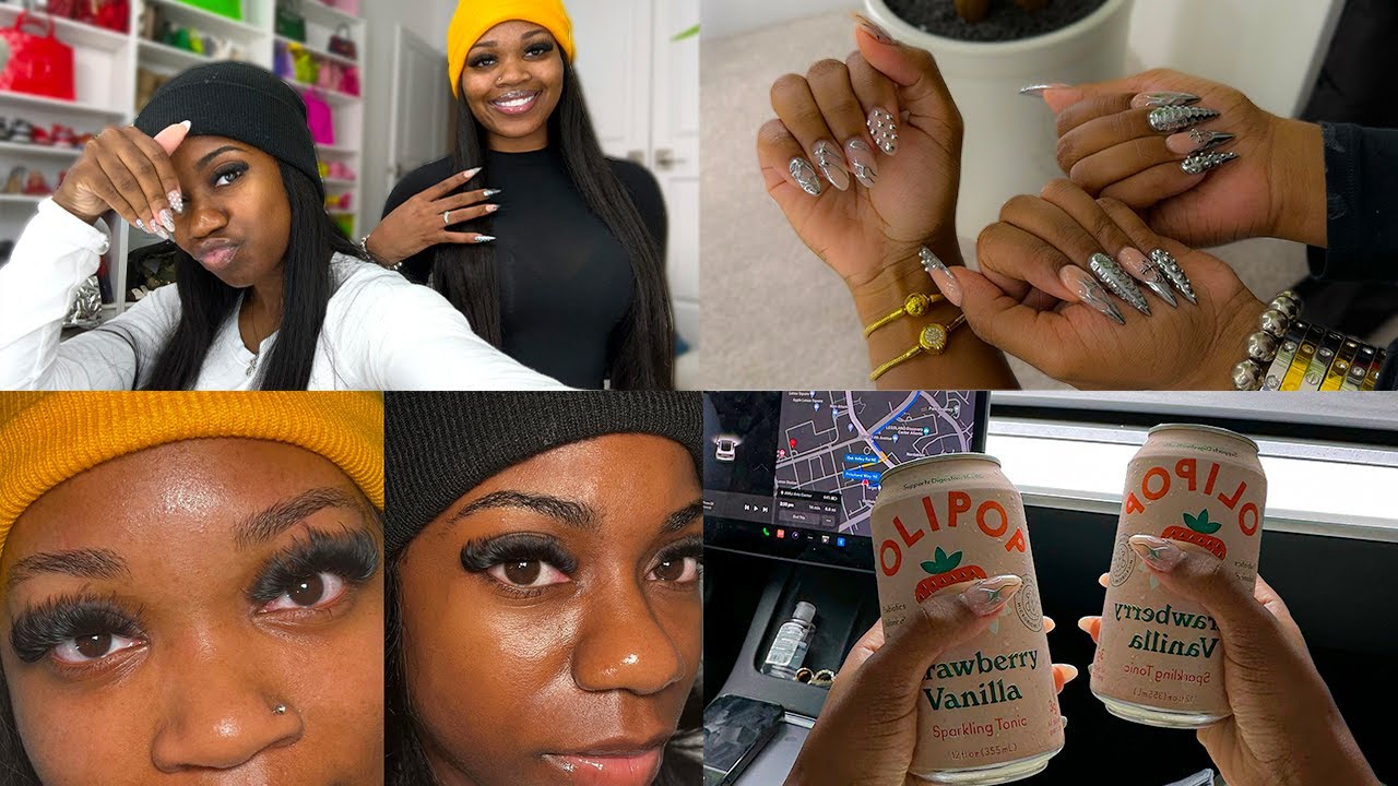 Self Care Day | Nail Date, Trying A NEW Lash Tech with Qui + Drink Taste Test!