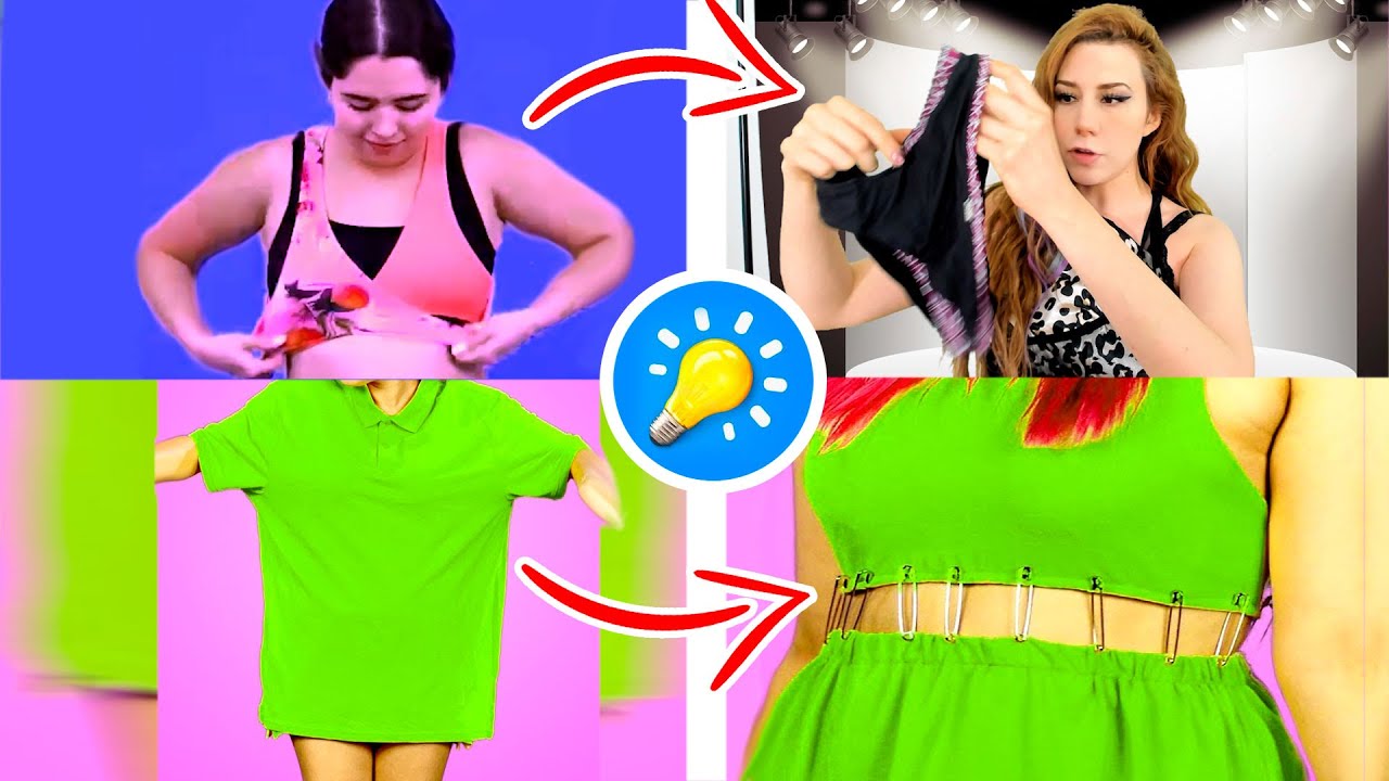 Desmintiendo 26😅 hacks para transformar tu ropa vieja o rota de ideas en 5 minutos💡