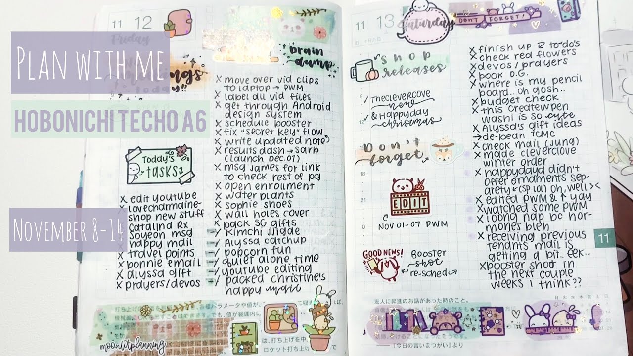 ✍🏼 Plan With Me in Hobonichi A6 [weekly, dailies]