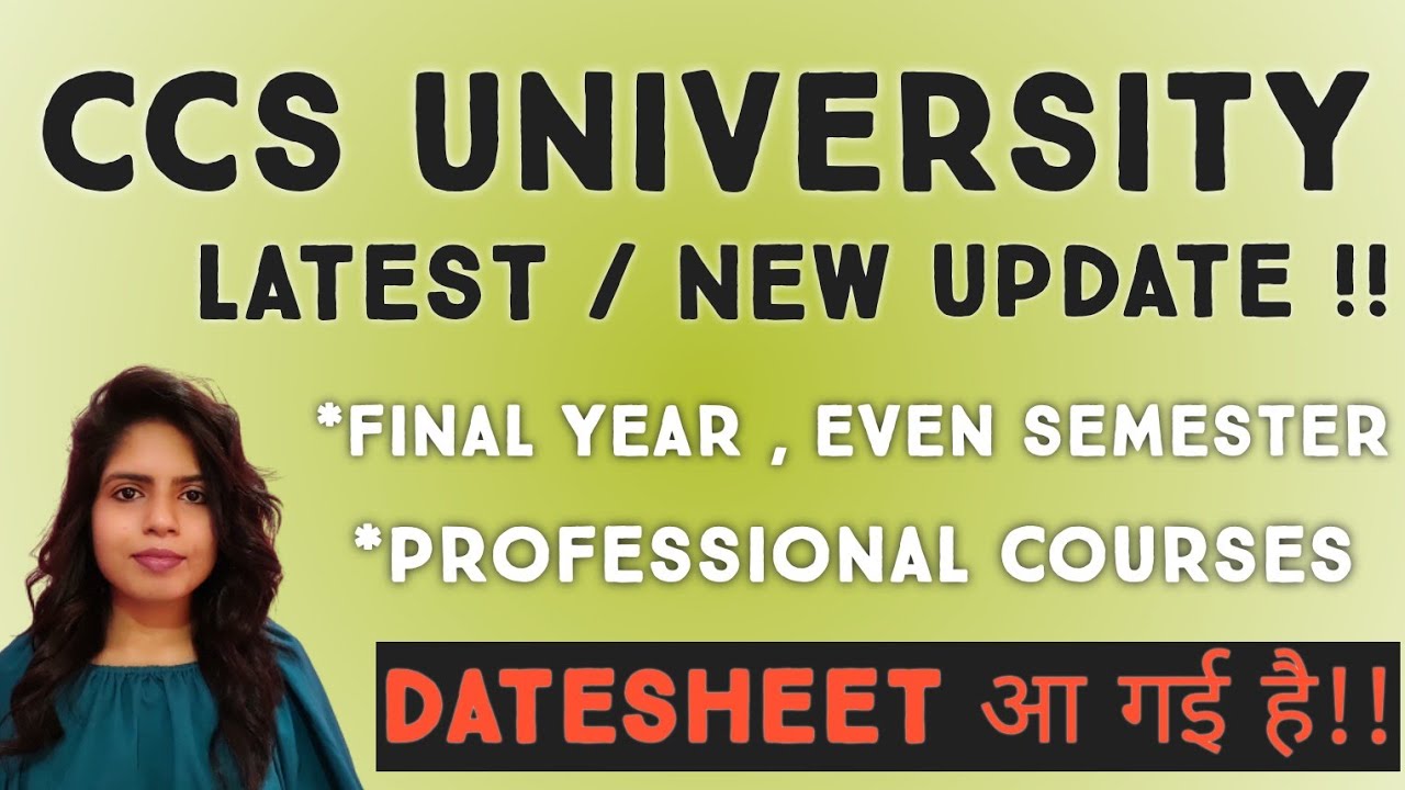 Professional Courses & Even Semester Datesheet Out || CCSU || @TEACHINGLEARNING279