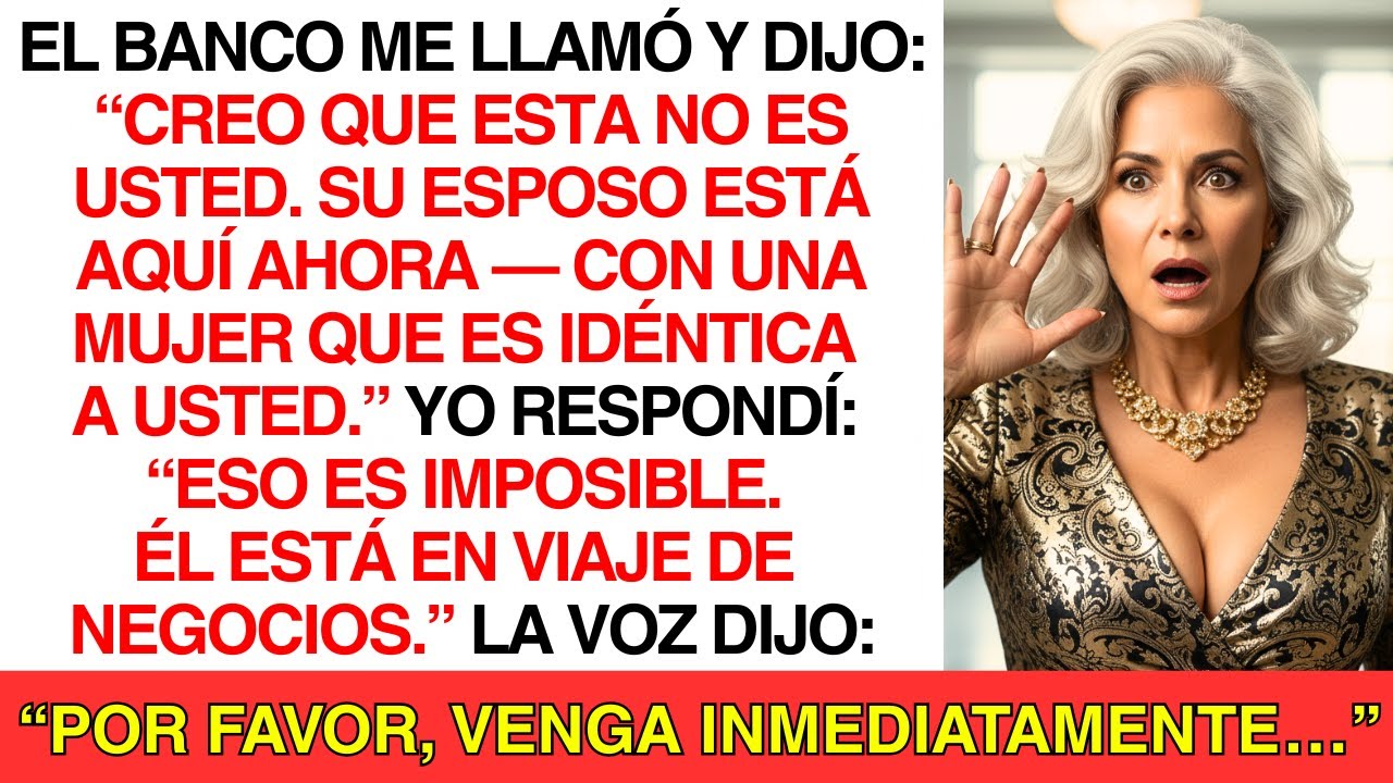 El Banco Me Llamó: “Su Marido Está Aquí Con Una Mujer Igual A Usted… ¿No Estaba De Viaje?”