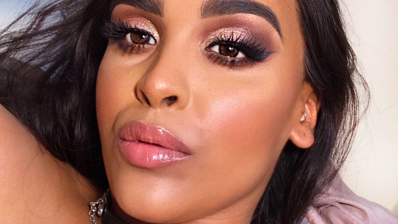 EID ROSEGOLD MAKEUP TUTORIAL + HIJAB| NikkisSecretx