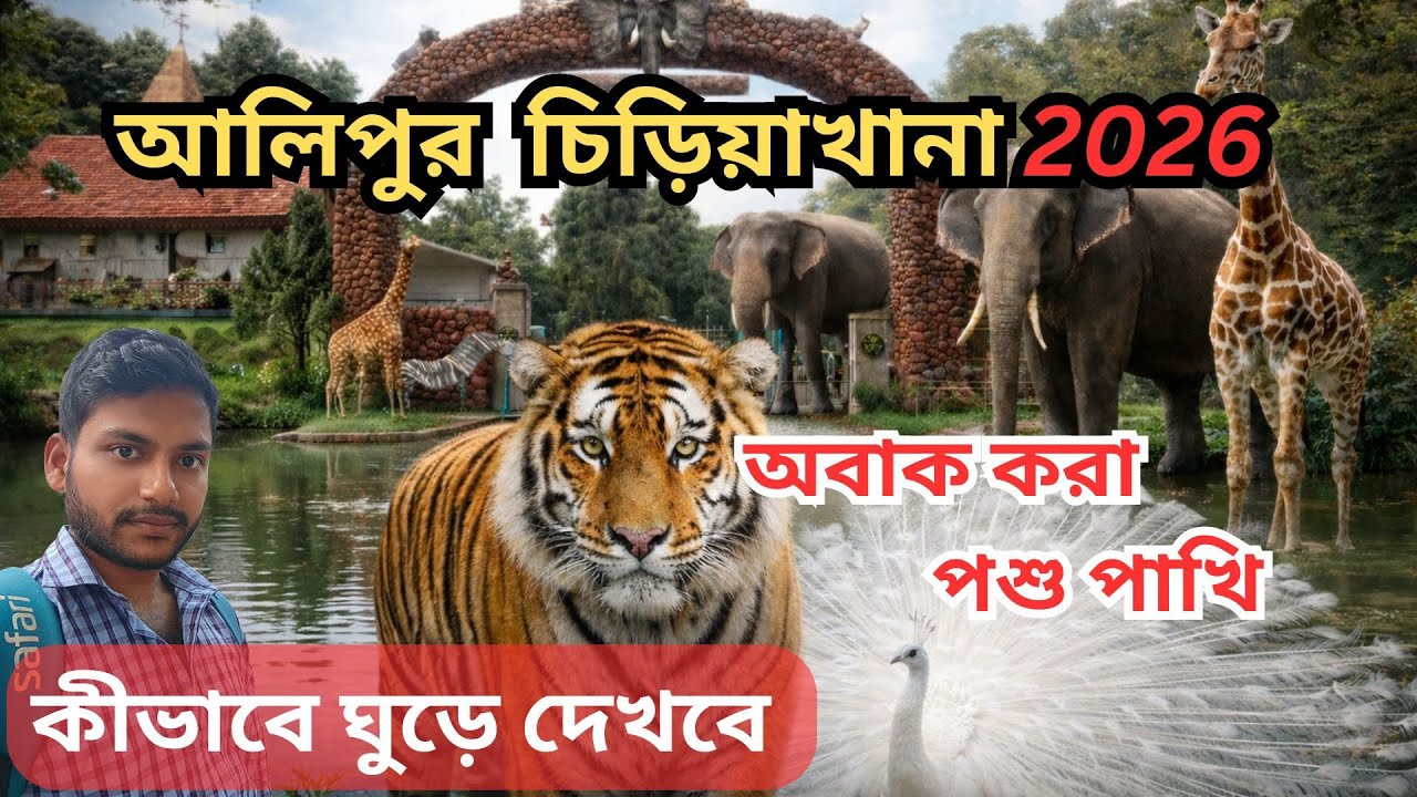 আলিপুর চিড়িয়াখানা 2026 এ অবাক করা পশু পাখি | Alipore Zoo Kolkata 2026 | Ticket price,Opening Hours