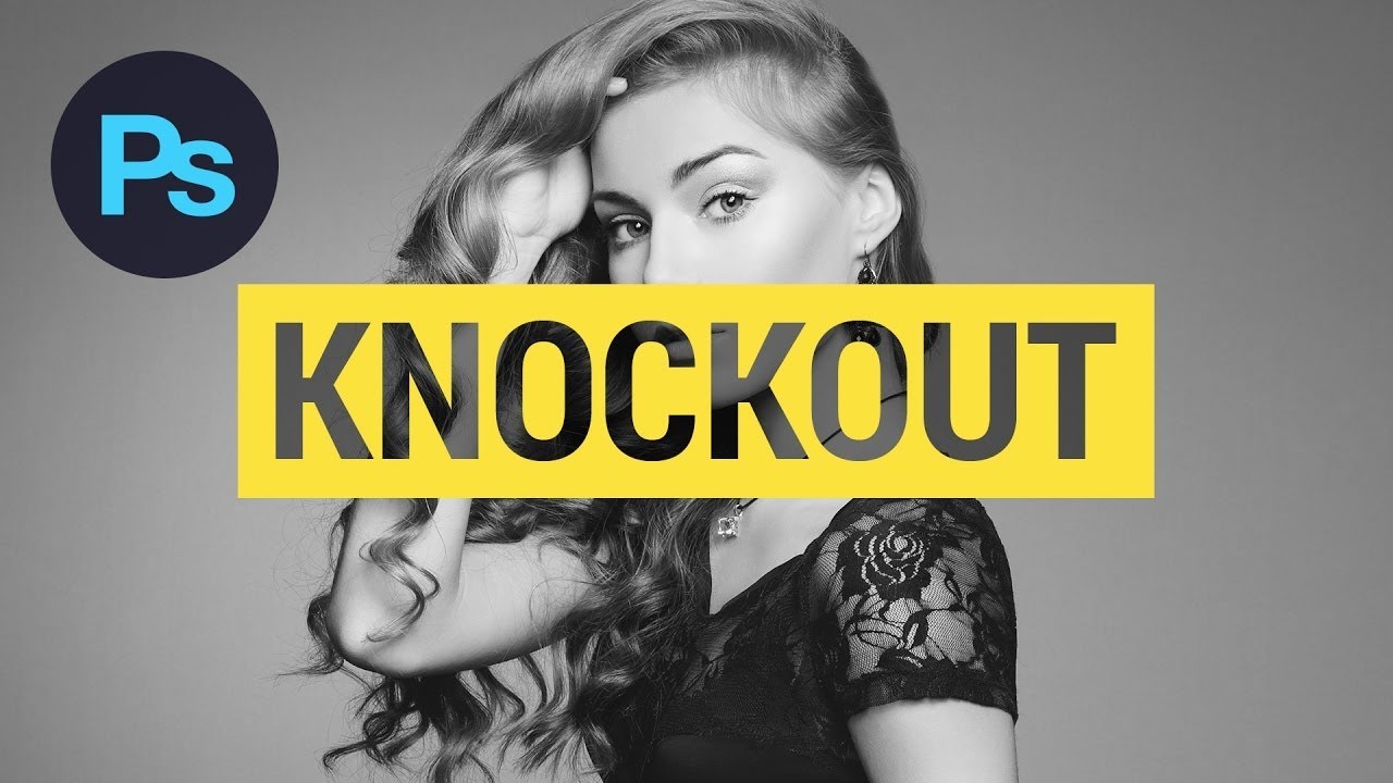 Design a Knockout Text Effect Photoshop Tutorial | knockout text effect in photoshop |#shorts