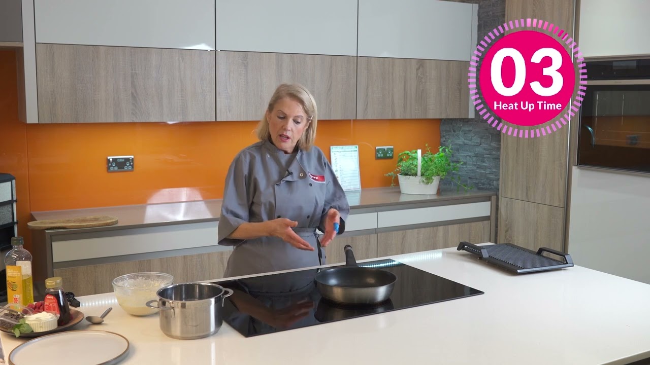 Kitchen Living presents making American pancakes on a NEFF induction hob