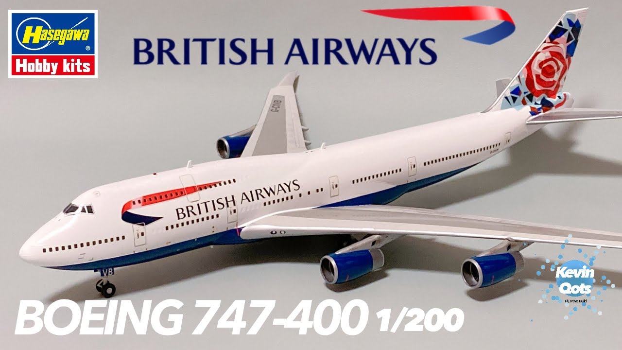 #6 BRITISH AIRWAYS B747-400 Hasegawa 1/200 Assembly